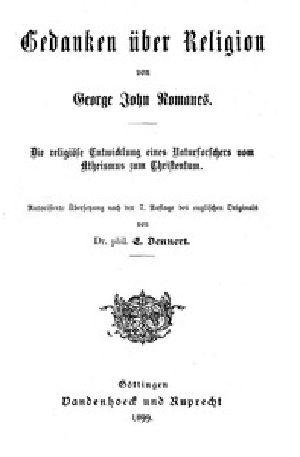 [Gutenberg 51208] • Gedanken über Religion / Die religiöse Entwicklung eines Naturforschers vom Atheismus zum Christentum.